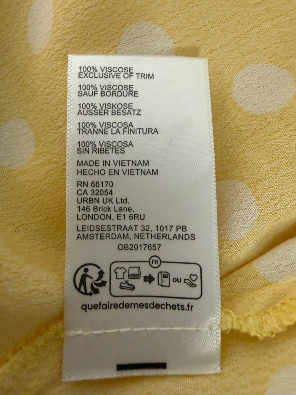 NWOT Kimchi Blue Urban Outfitters Yellow Polkadot Collared Dottie Mini Dress S - Picture 13 of 14